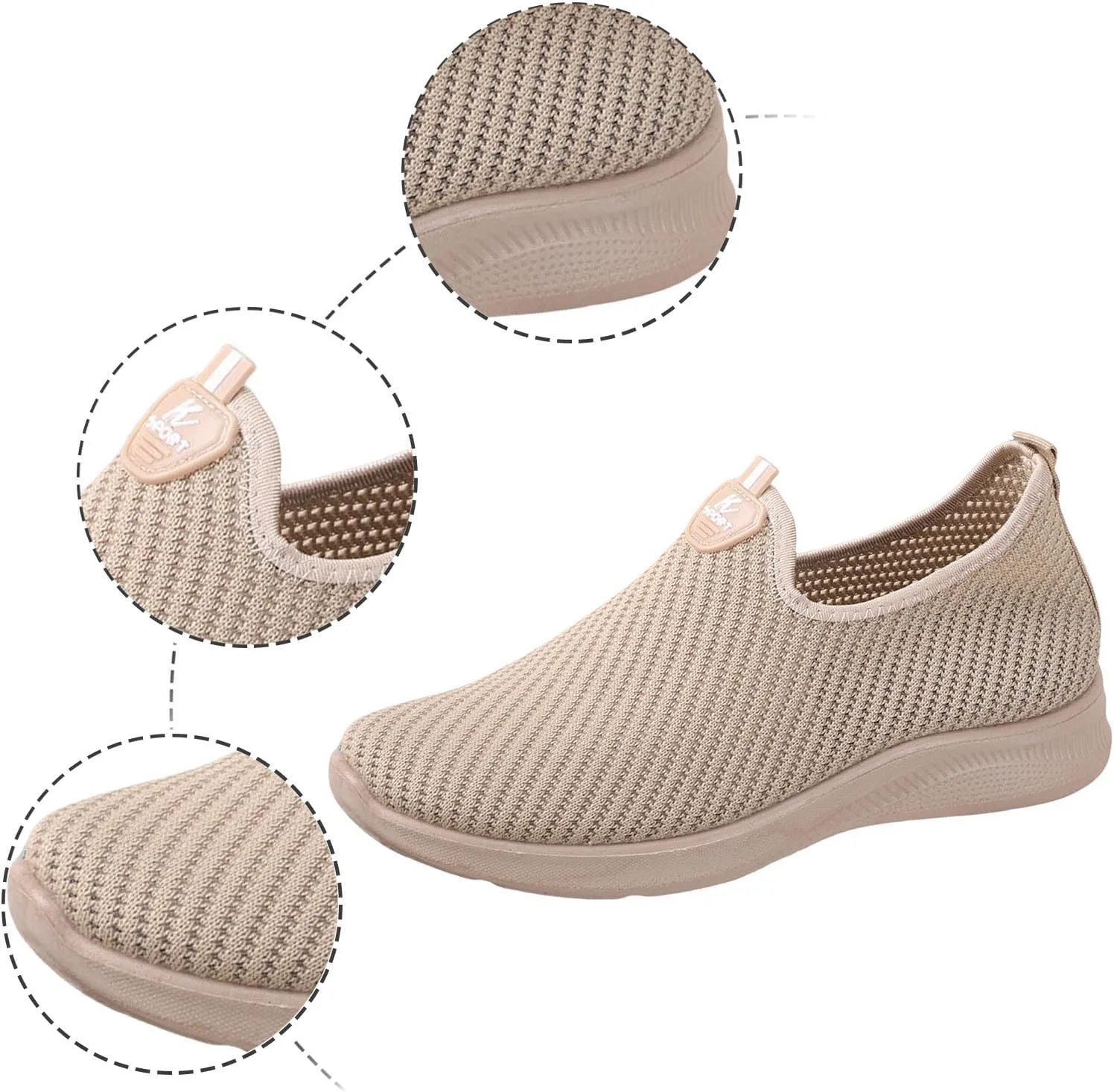 Lightweight Work Shoes for Men Comfortable Breathable Lightweight Tennis Shoe Hook and Loop Orthopedic Sneakers