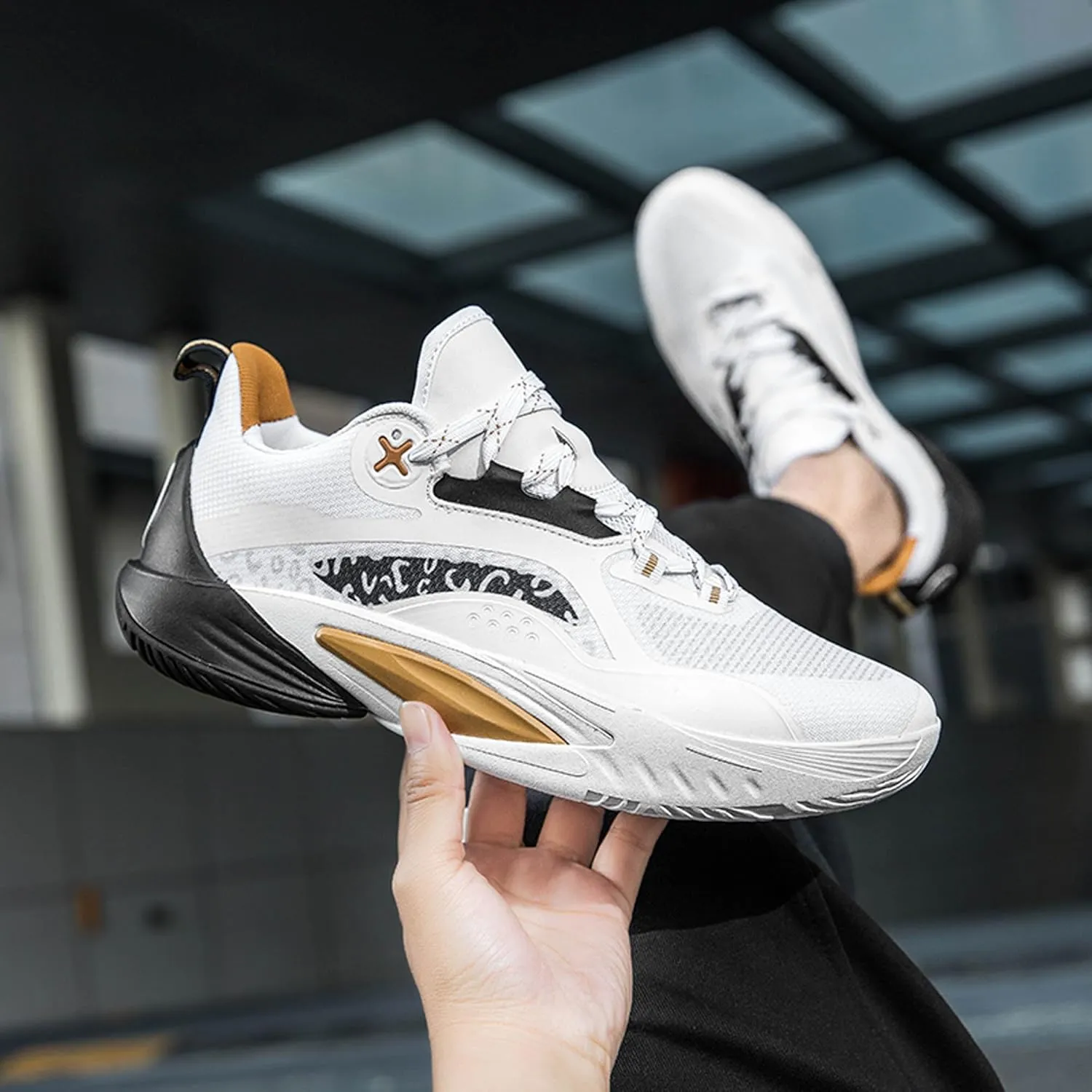 Men Women Lace Up Fashion Lightweight Casual Basketball Shoes Skateboarding Shoes