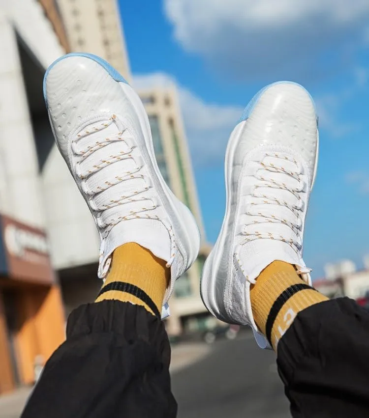 Men's Basketball Shoes Fashion Printed Leather Sneakers Youth