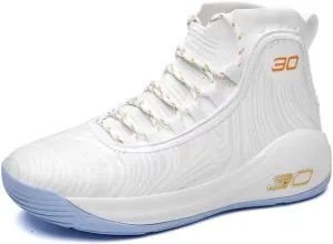 Men's Basketball Shoes Fashion Printed Leather Sneakers Youth