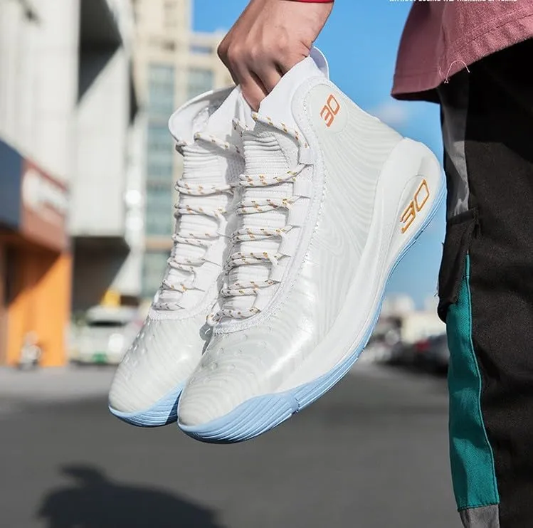 Men's Basketball Shoes Fashion Printed Leather Sneakers Youth