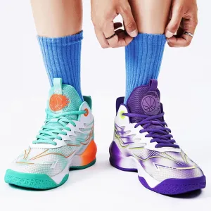 Men's Basketball Shoes Mesh Breathable Comfortable Fashionable High Top Walking Sneakers