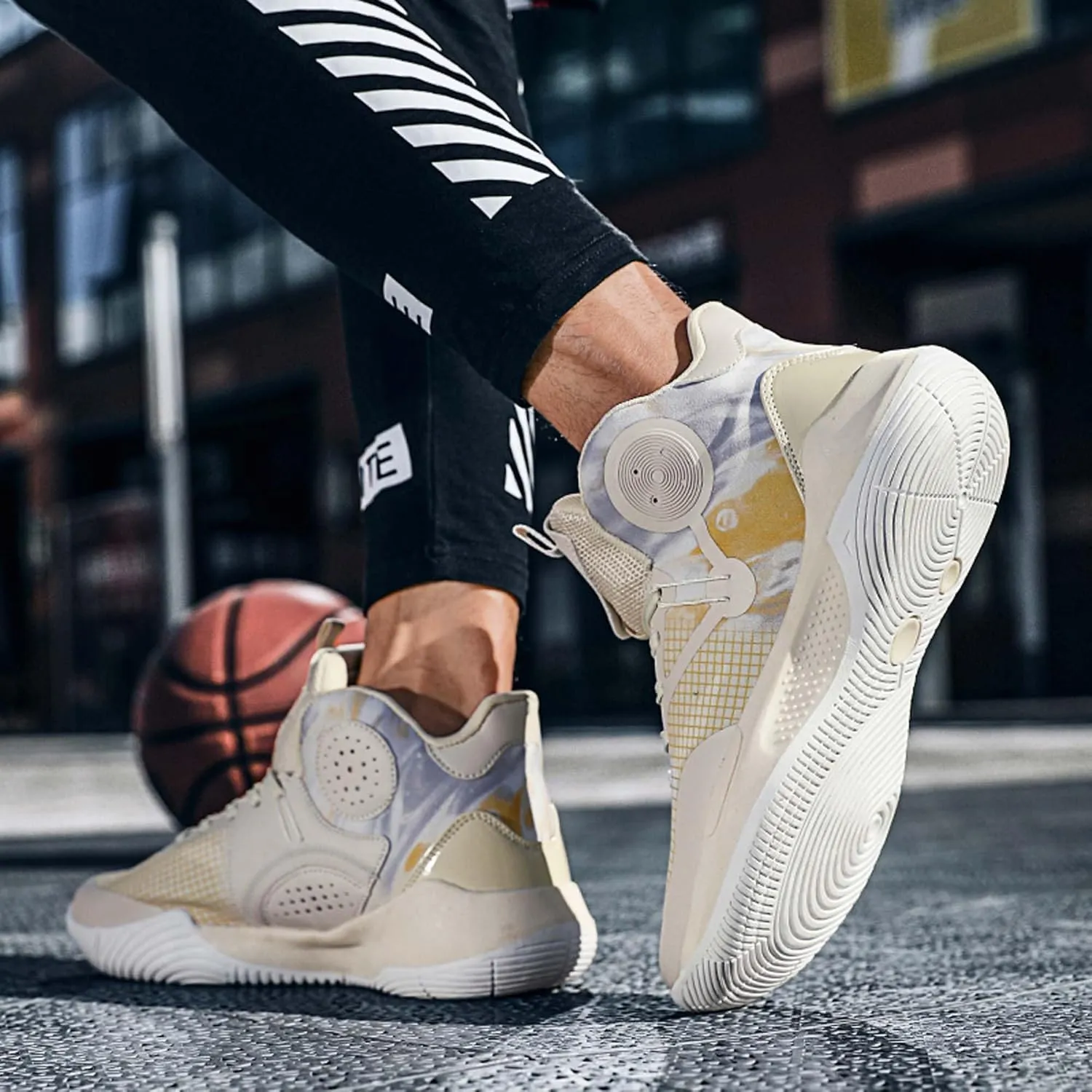 Men's Basketball Shoes Teenagers Street Fighting Basketball Sneakers Women's Fashion Training Running Shoes Comfortable Lightweight Casual Sports Walking Shoes