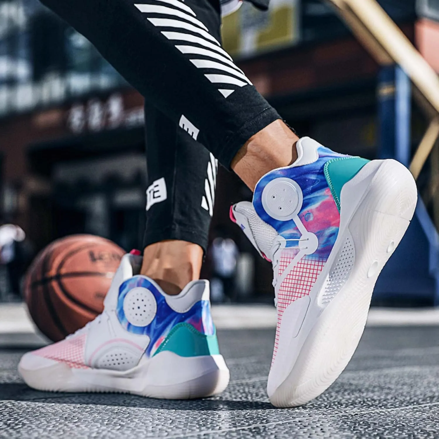 Men's Basketball Shoes Teenagers Street Fighting Basketball Sneakers Women's Fashion Training Running Shoes Comfortable Lightweight Casual Sports Walking Shoes