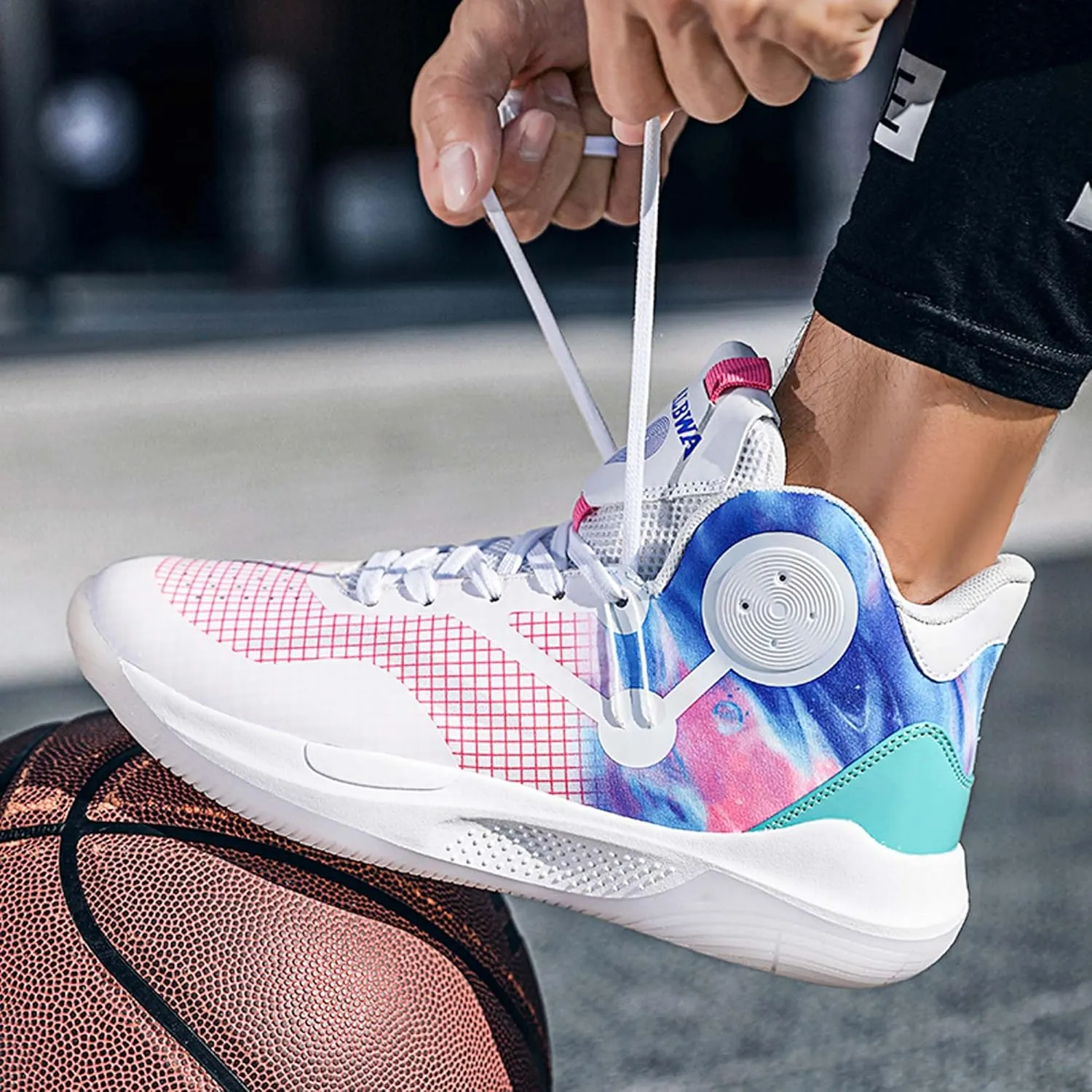 Men's Basketball Shoes Teenagers Street Fighting Basketball Sneakers Women's Fashion Training Running Shoes Comfortable Lightweight Casual Sports Walking Shoes
