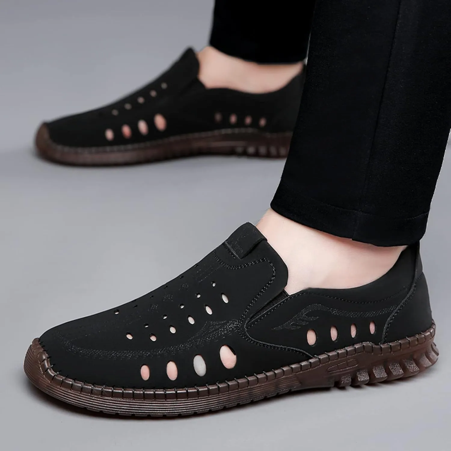 Men's Casual Dress Sneakers Men Casual Shoes Fashionable All Season Cowhide Breathable Comfortable and Non Slip Soft