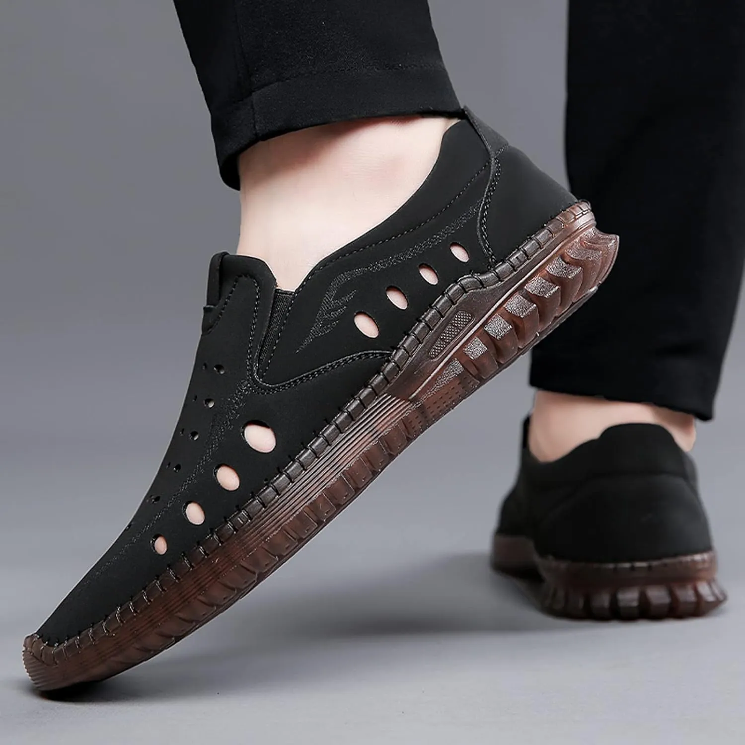 Men's Casual Dress Sneakers Men Casual Shoes Fashionable All Season Cowhide Breathable Comfortable and Non Slip Soft