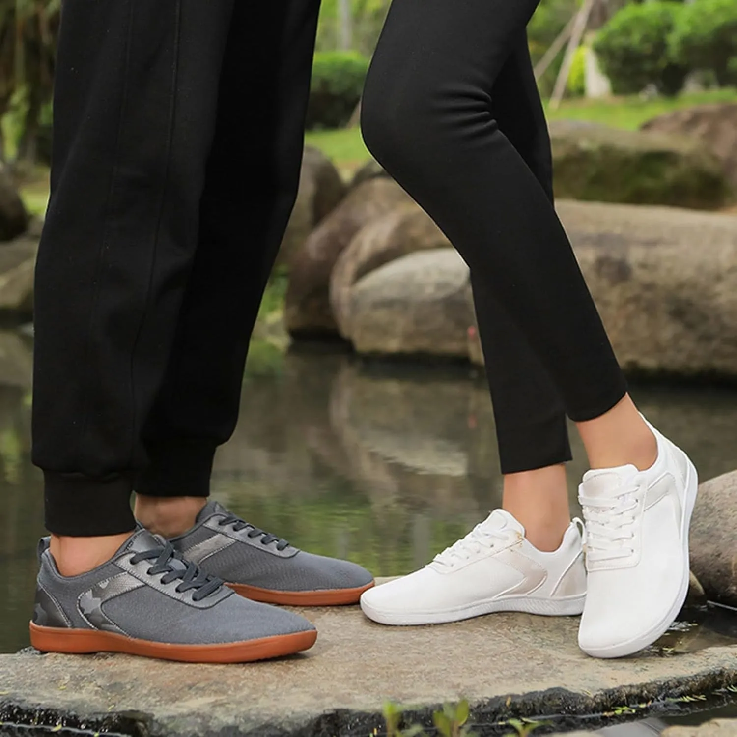Men's Comfortable Canvas Shoes Lightweight Breathable Walking Shoe Gym Tennis Lightweight Elderly Slip on Shoes