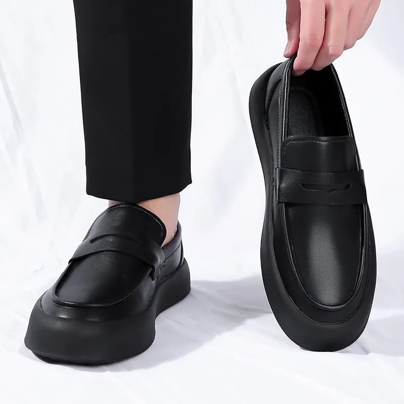 Men's Comfortable Soft Platform Loafers,Orthopedic Arch Support Canvas Shoes,Slip-On Lightweight Outdoor Casual Walking Shoes