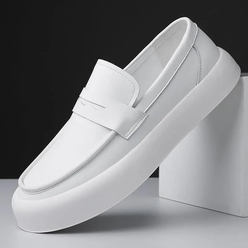 Men's Comfortable Soft Platform Loafers,Orthopedic Arch Support Canvas Shoes,Slip-On Lightweight Outdoor Casual Walking Shoes