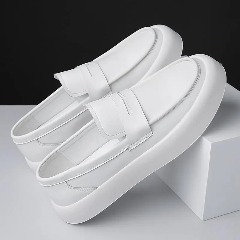 Men's Comfortable Soft Platform Loafers,Orthopedic Arch Support Canvas Shoes,Slip-On Lightweight Outdoor Casual Walking Shoes