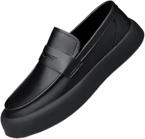 Men's Comfortable Soft Platform Loafers,Orthopedic Arch Support Canvas Shoes,Slip-On Lightweight Outdoor Casual Walking Shoes