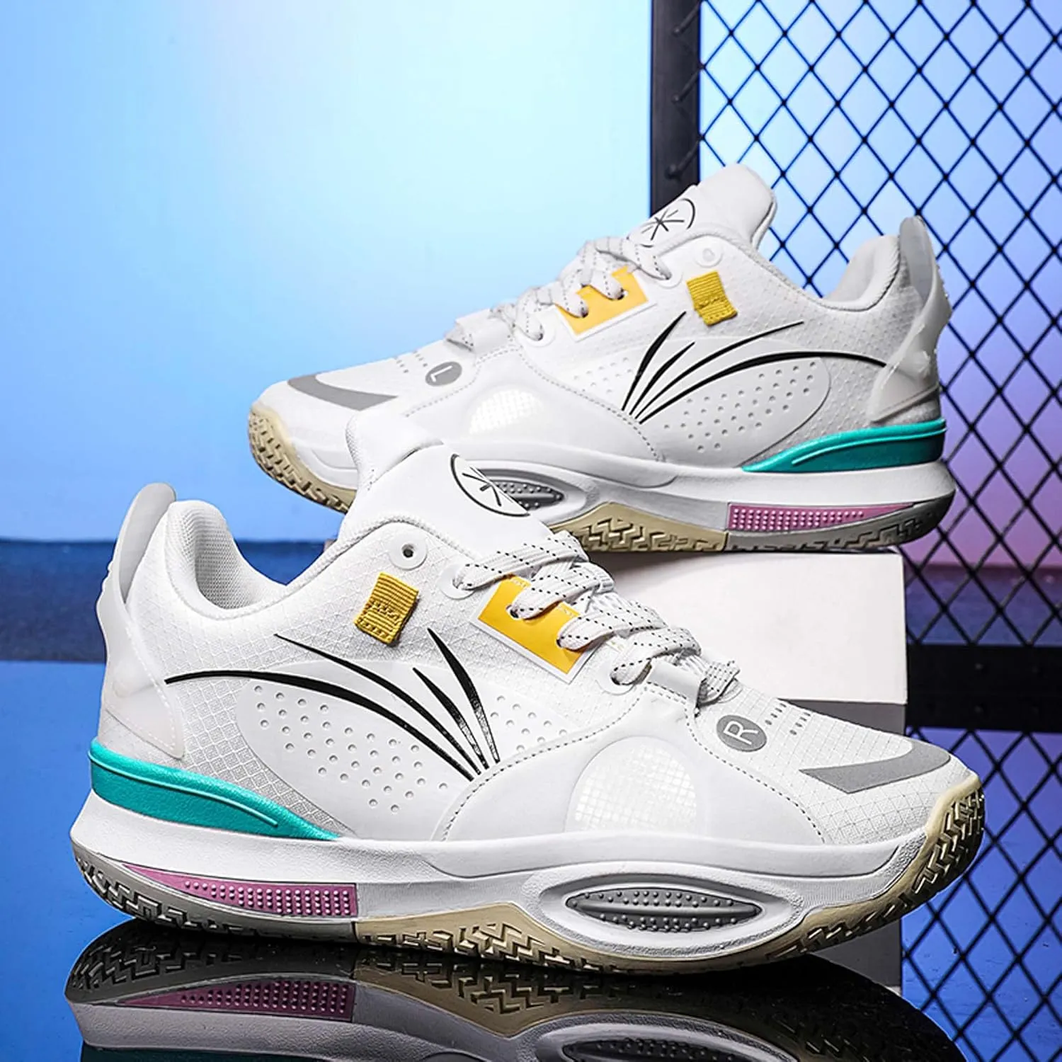 Men's Fashion Basketball Shoes Lightweight Sneakers Non-Slip Training Running Shoes Outdoor Casual Walking Sneakers Breathable Lightweight Tennis Shoes
