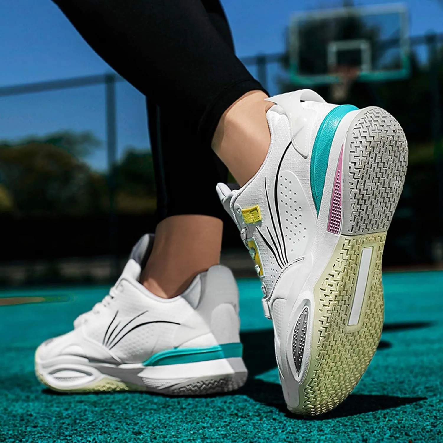 Men's Fashion Basketball Shoes Lightweight Sneakers Non-Slip Training Running Shoes Outdoor Casual Walking Sneakers Breathable Lightweight Tennis Shoes