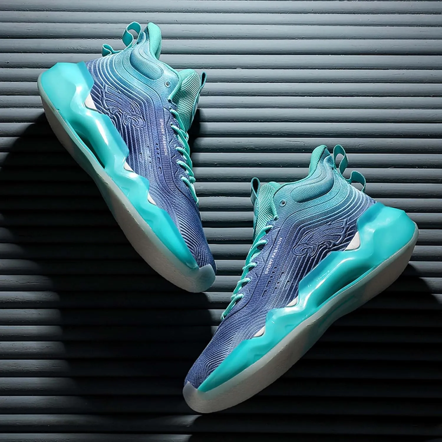 Men's Fashion Breathable Basketball Shoes Lightweight Anti-Slip Sneakers Wear-Resistant Rebound Running Shoes Personalized Casual Sports Basketball Women's Shoes