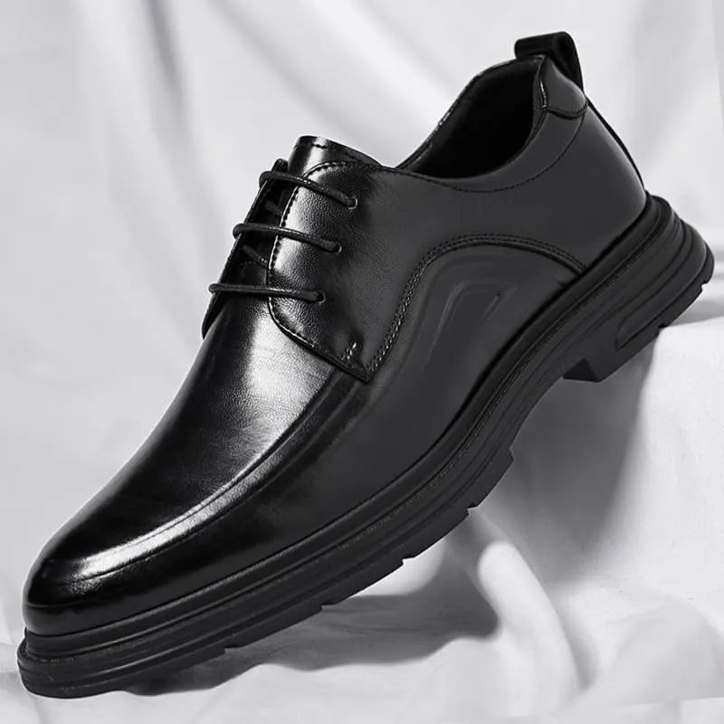 Men's Formal Work Dress Shoes Casual Leather Slip-On Business Oxford Shoes