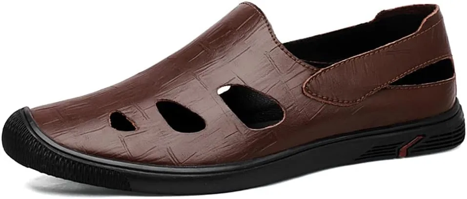 Men's Genuine Leather Loafers Shoes Fashion Slip-on Casual Soft Summer Driving Shoes