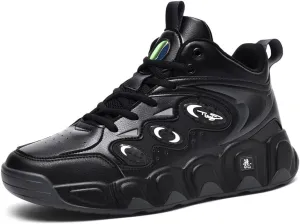 Men's High-Top Basketball Shoes,Artificial Leather Sneakers,Plus Sizes