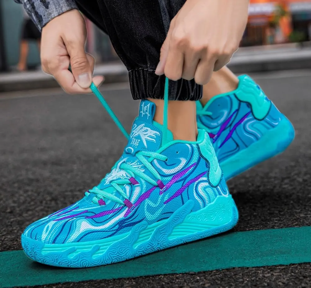 Men's High-Top Basketball Sneakers - Breathable Non-Slip Rubber Sole for Running,Casual Wear & Sports Training Lightweight Cushioning Workout Shoes​