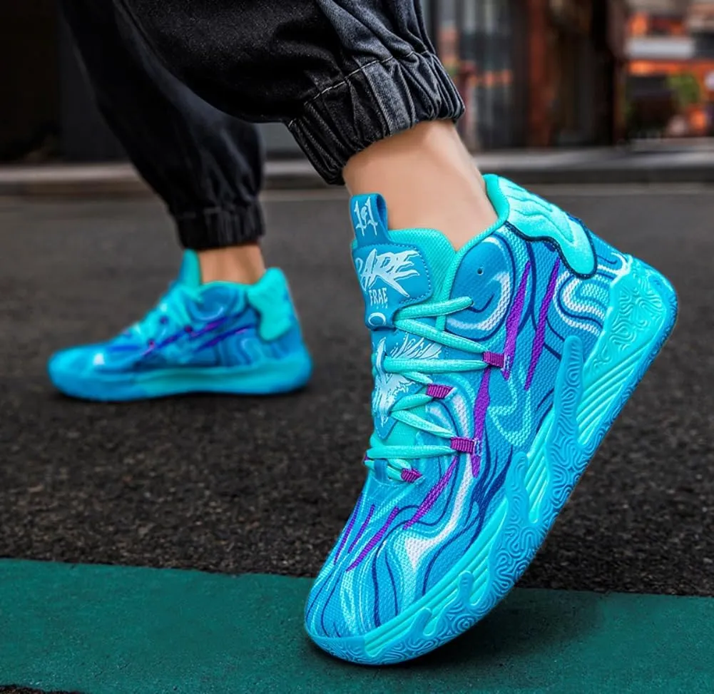 Men's High-Top Basketball Sneakers - Breathable Non-Slip Rubber Sole for Running,Casual Wear & Sports Training Lightweight Cushioning Workout Shoes​