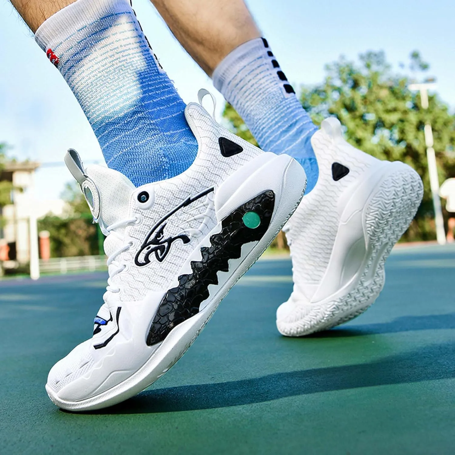 Men's High Top Training Basketball Shoes Breathable Mesh Sports Running Shoes Women's Outdoor Casual Walking Workout Fitness Tennis Shoes