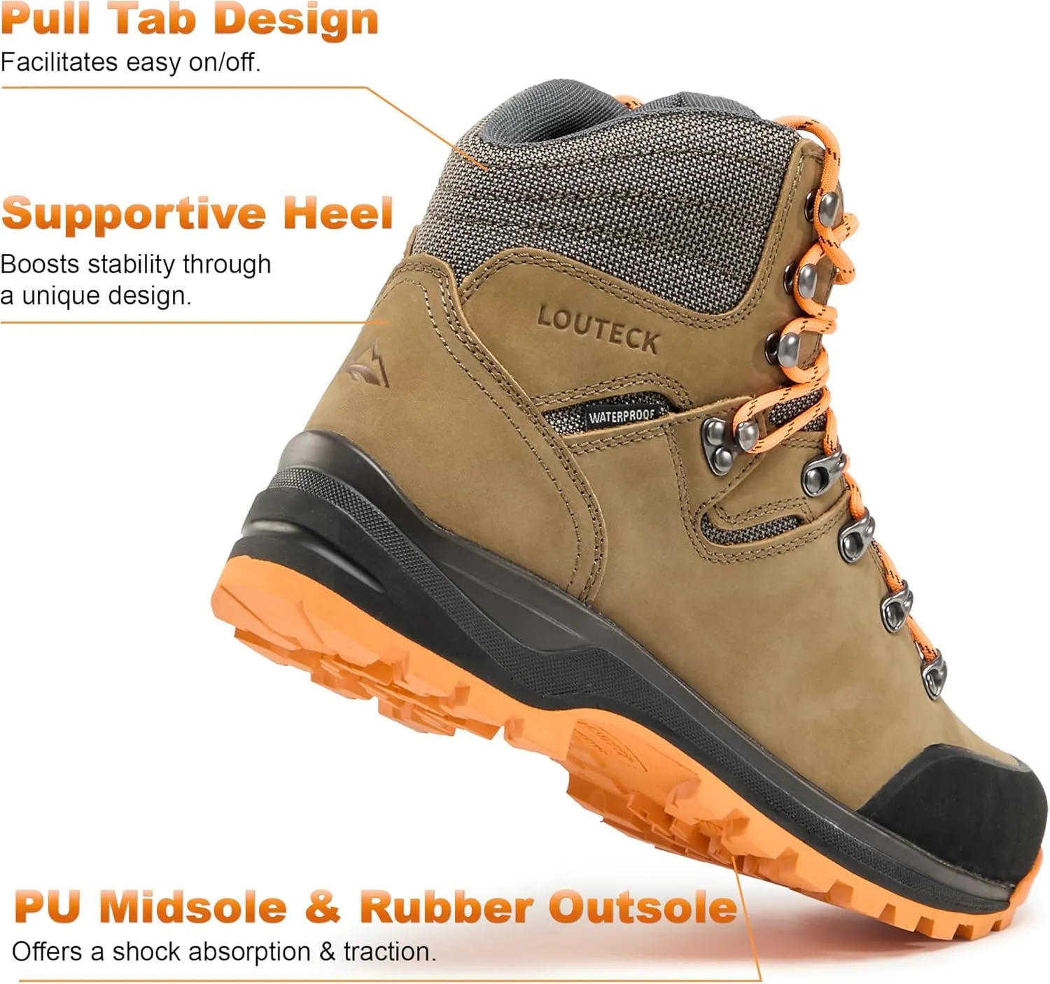 Men's Hiking Boots  Durable and Comfortable Men's Climbing Boots for Rugged Outdoor Adventures, Perfect for Hiking, and Climbing