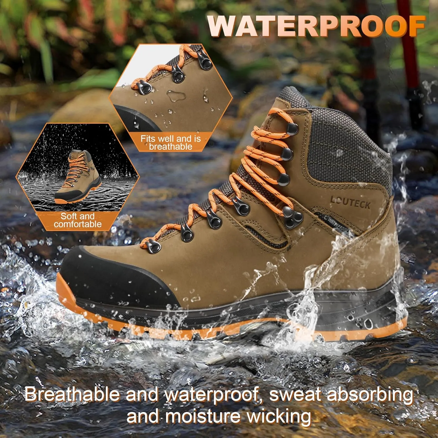 Men's Hiking Boots  Durable and Comfortable Men's Climbing Boots for Rugged Outdoor Adventures, Perfect for Hiking, and Climbing