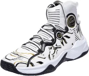 Men's Lace Up High Top Basketball Shoes - Lightweight Athletic Sneakers for Volleyball, Streetball & Fitness Training Non-Slip Breathable Sport Shoe for Men Women​