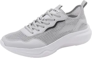 Men's Lightweight Cushion Sneakers Breathable Elastic Fly Woven Mesh Sneaker Men's Stylish Lightweight Sneakers