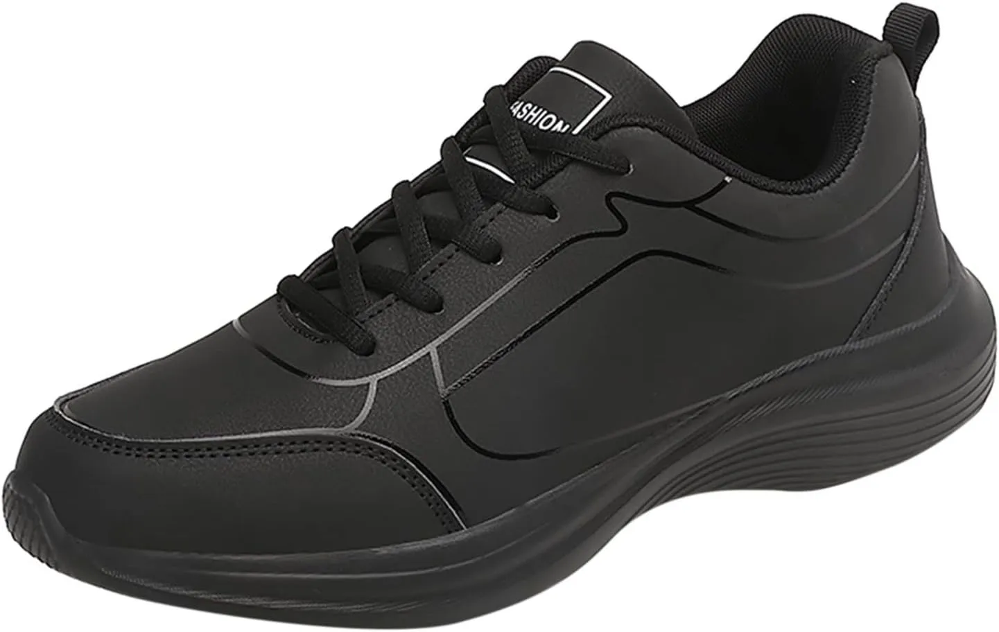 Men's Lightweight Cushion Sneakers Comfortable Lightweight Casual Walking Shoe Convenient Elderly Slip On Shoes