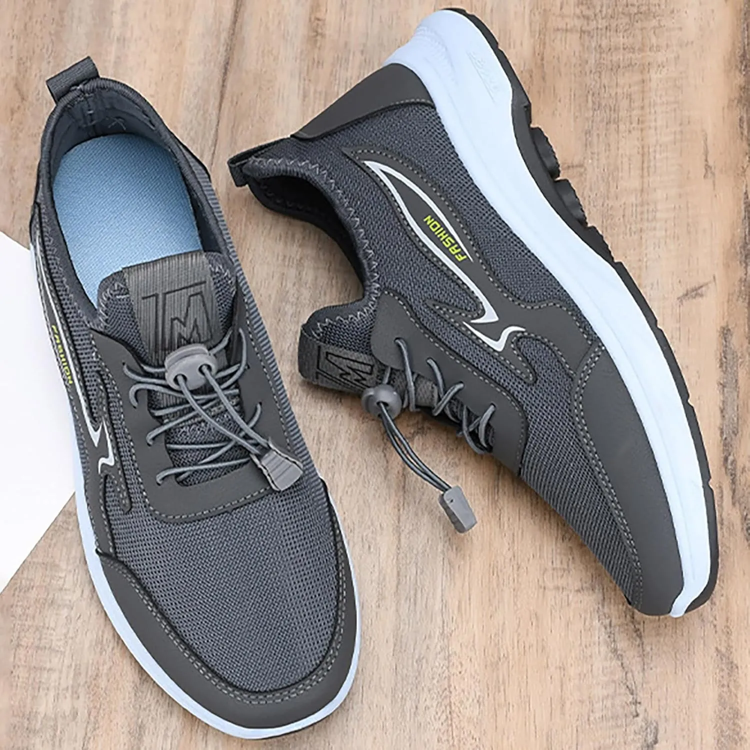 Men's Lightweight Cushion Sneakers Lace Up Lightweight Breathable Fashion Sneaker Men's Business Casual Shoes