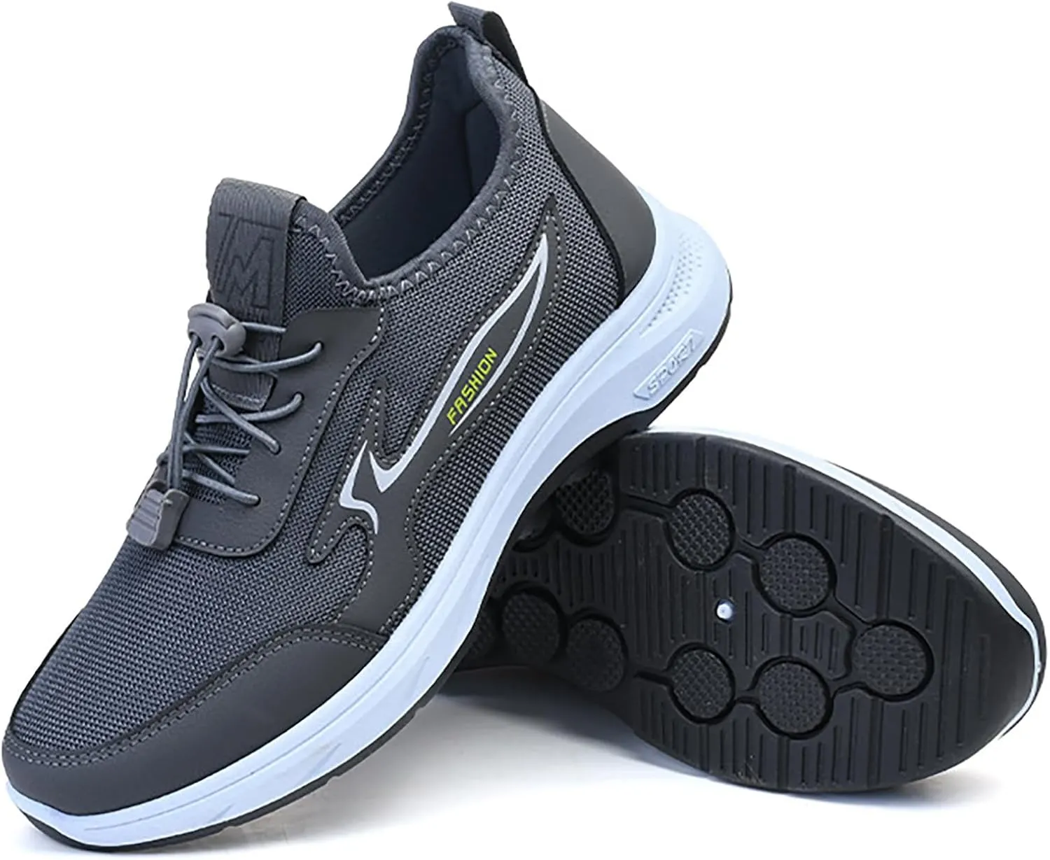 Men's Lightweight Cushion Sneakers Lace Up Lightweight Breathable Fashion Sneaker Men's Business Casual Shoes
