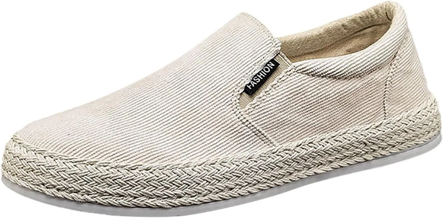 Men's Lightweight Cushion Sneakers Lightweight Breathable Slip on Running Shoe Lightweight Elderly Slip on Shoes