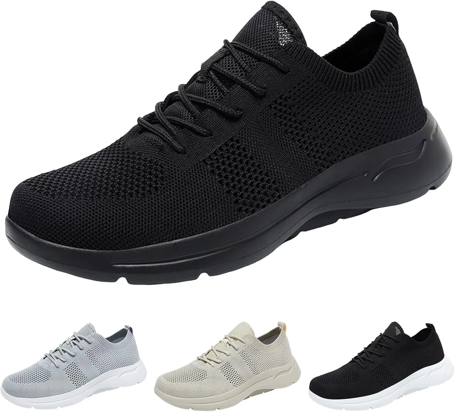 Men's Lightweight Cushion Sneakers Lightweight Sport Gym Jogging Walking Sneaker Arch Support Plantar Fasciitis