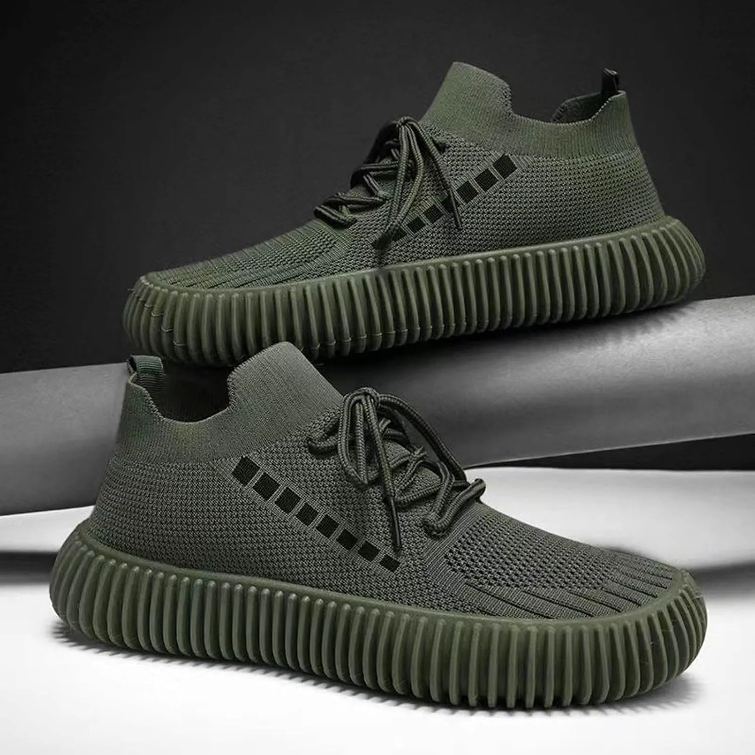 Men's Lightweight Cushion Sneakers Slip on Lightweight Breathable Fashion Sneaker Arch Support Plantar Fasciitis