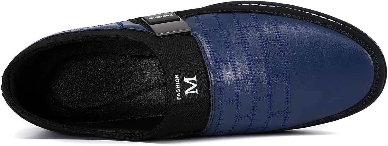 Men's Loafers Casual Slip On Shoes Soft Dress Loafers for Men Leather Comfort Lightweight Driving Travel Walking Shoes for Adult Male