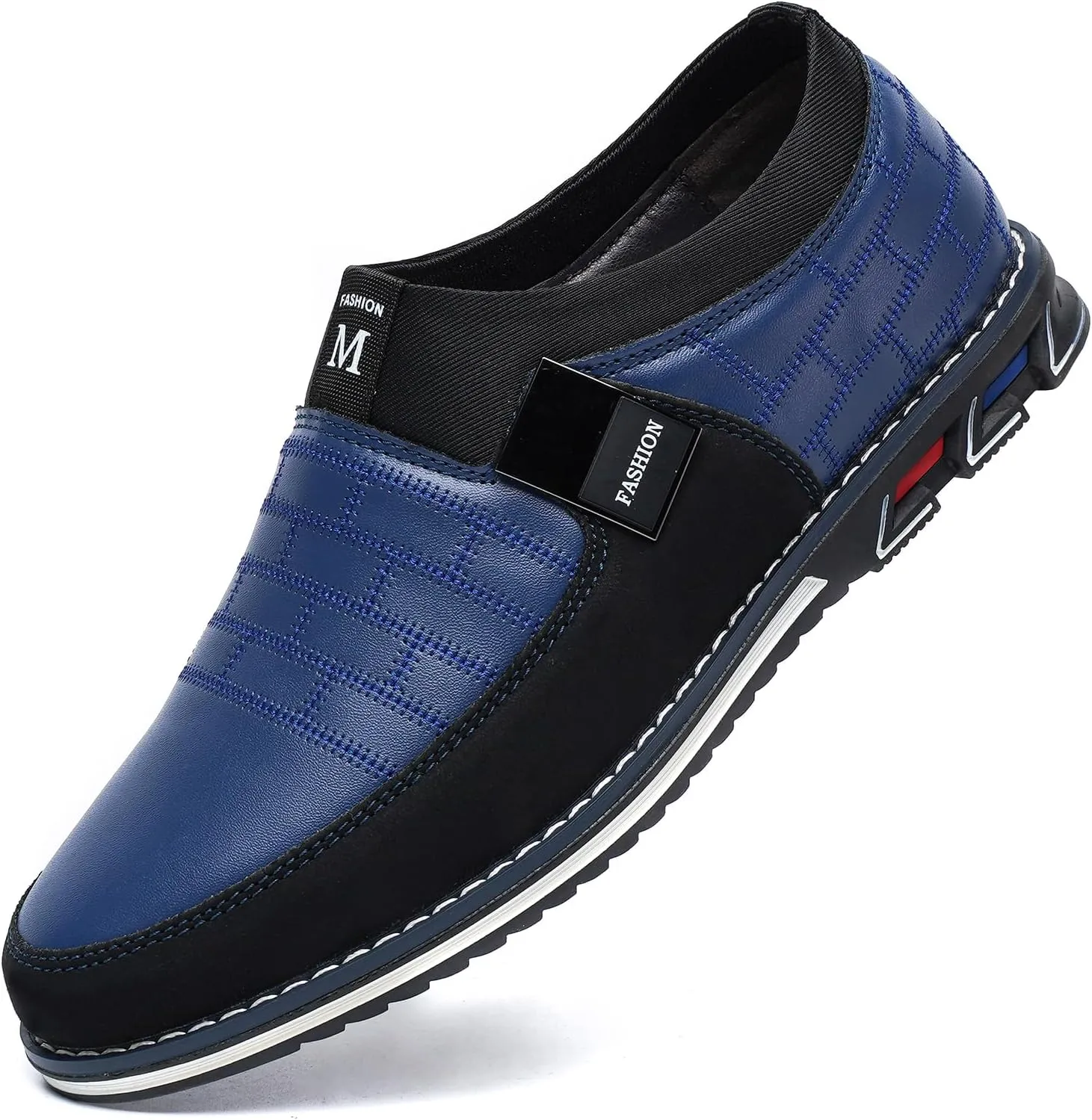 Men's Loafers Casual Slip On Shoes Soft Dress Loafers for Men Leather Comfort Lightweight Driving Travel Walking Shoes for Adult Male