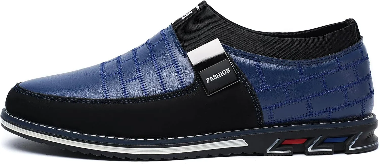 Men's Loafers Casual Slip On Shoes Soft Dress Loafers for Men Leather Comfort Lightweight Driving Travel Walking Shoes for Adult Male