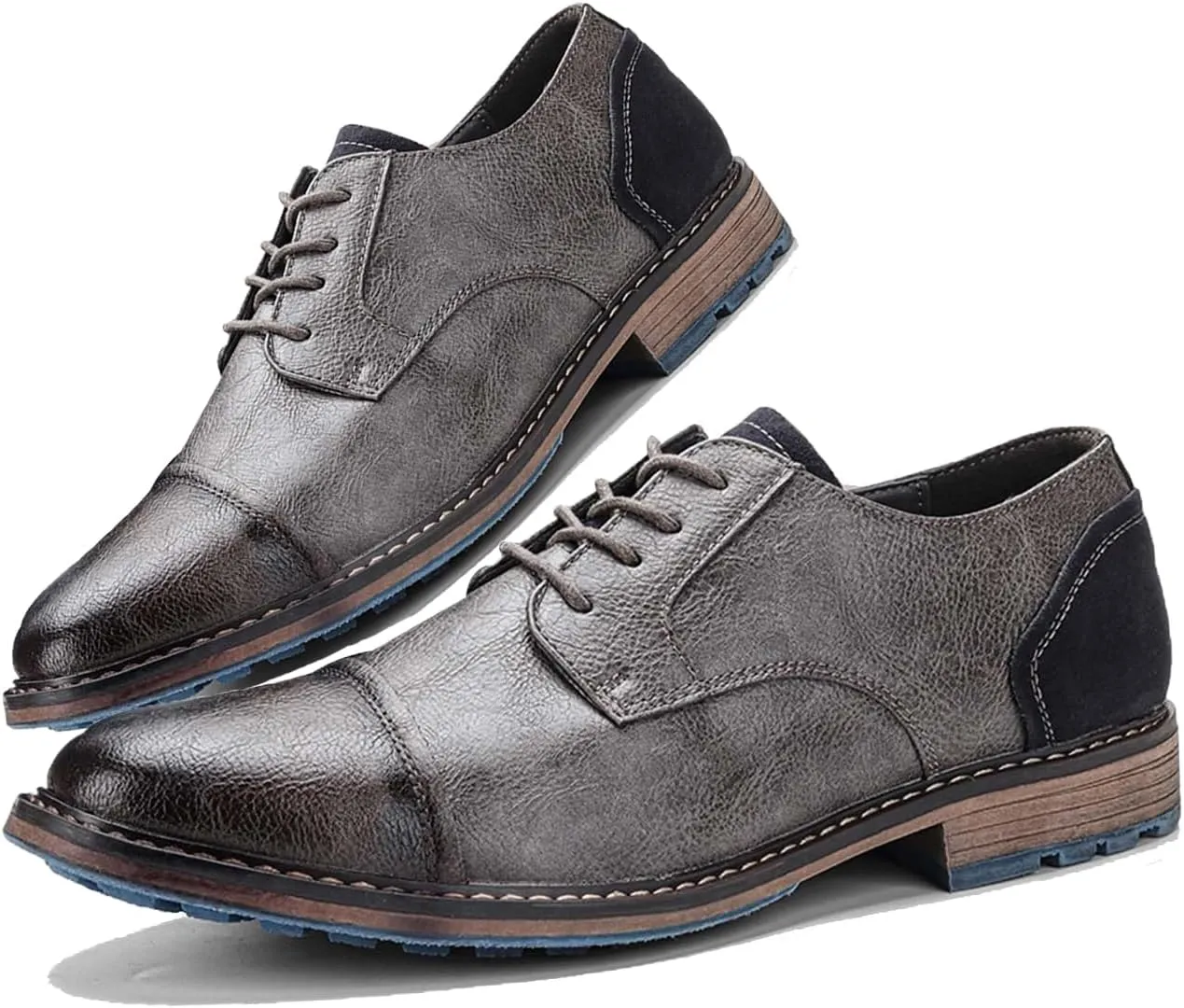 Men's Orthopedic Comfort Dress Shoes Casual Business Leather Oxford Derby Loafers Office Walking Work Flats