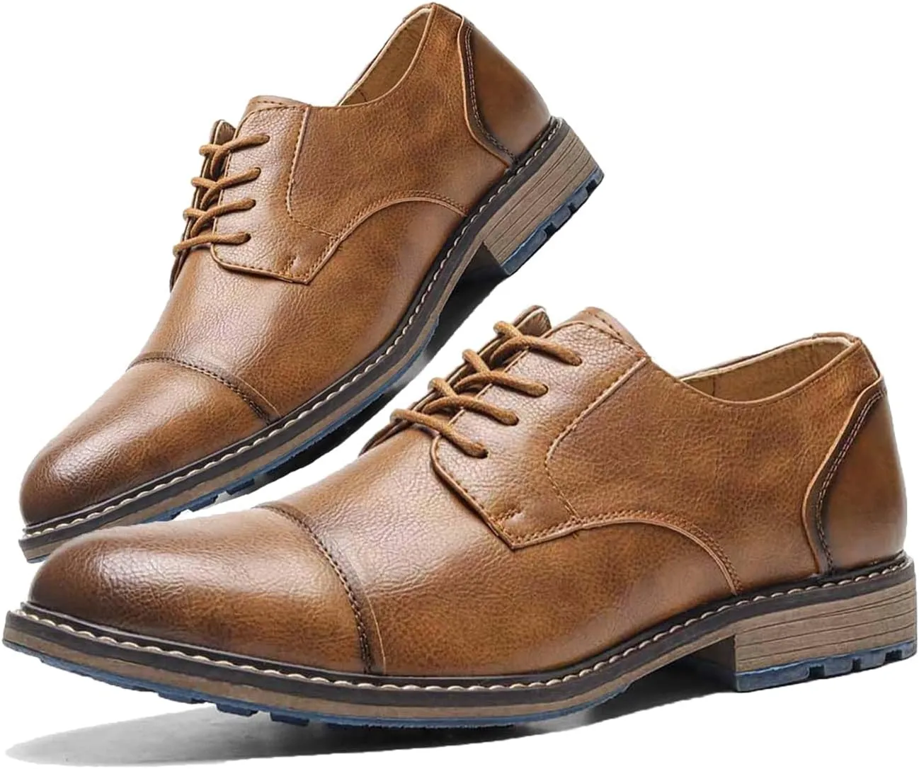 Men's Orthopedic Comfort Dress Shoes Casual Business Leather Oxford Derby Loafers Office Walking Work Flats