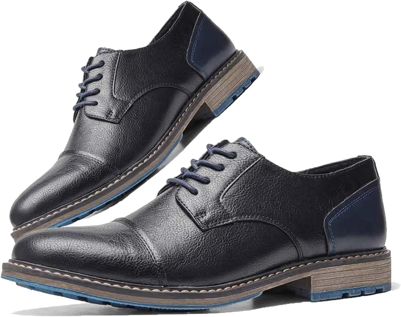 Men's Orthopedic Comfort Dress Shoes Casual Business Leather Oxford Derby Loafers Office Walking Work Flats