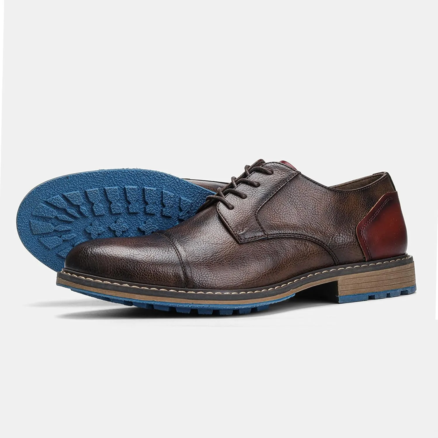 Men's Orthopedic Comfort Dress Shoes Casual Business Leather Oxford Derby Loafers Office Walking Work Flats