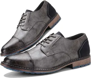 Men's Orthopedic Comfort Dress Shoes Casual Business Leather Oxford Derby Loafers Office Walking Work Flats