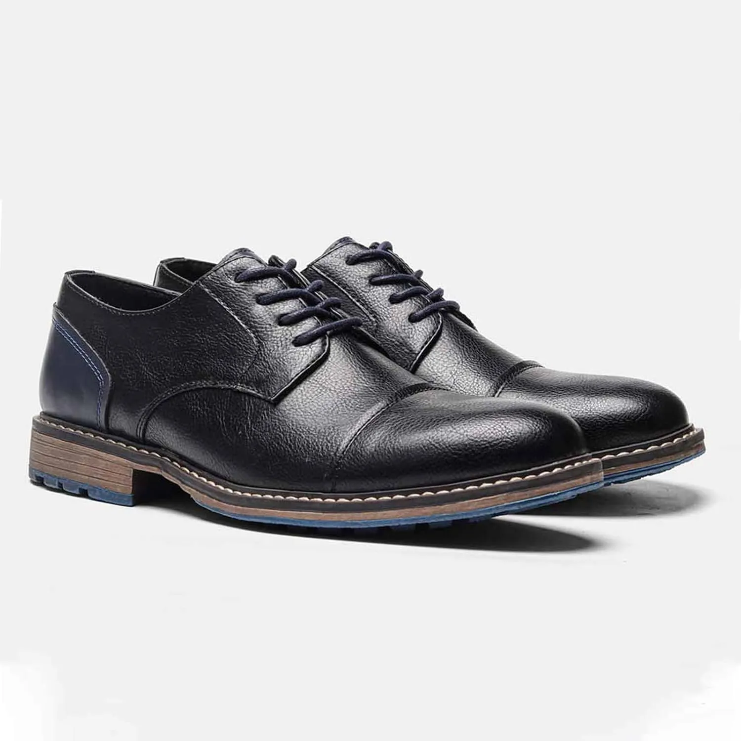 Men's Orthopedic Comfort Dress Shoes Casual Business Leather Oxford Derby Loafers Office Walking Work Flats