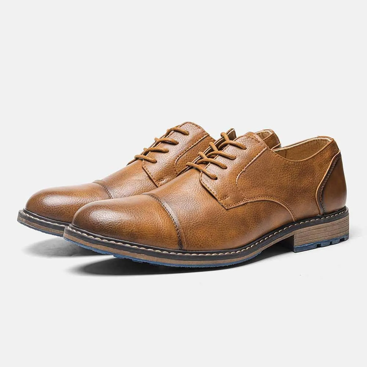 Men's Orthopedic Comfort Dress Shoes Casual Business Leather Oxford Derby Loafers Office Walking Work Flats