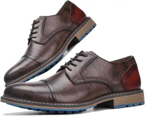 Men's Orthopedic Comfort Dress Shoes Casual Business Leather Oxford Derby Loafers Office Walking Work Flats