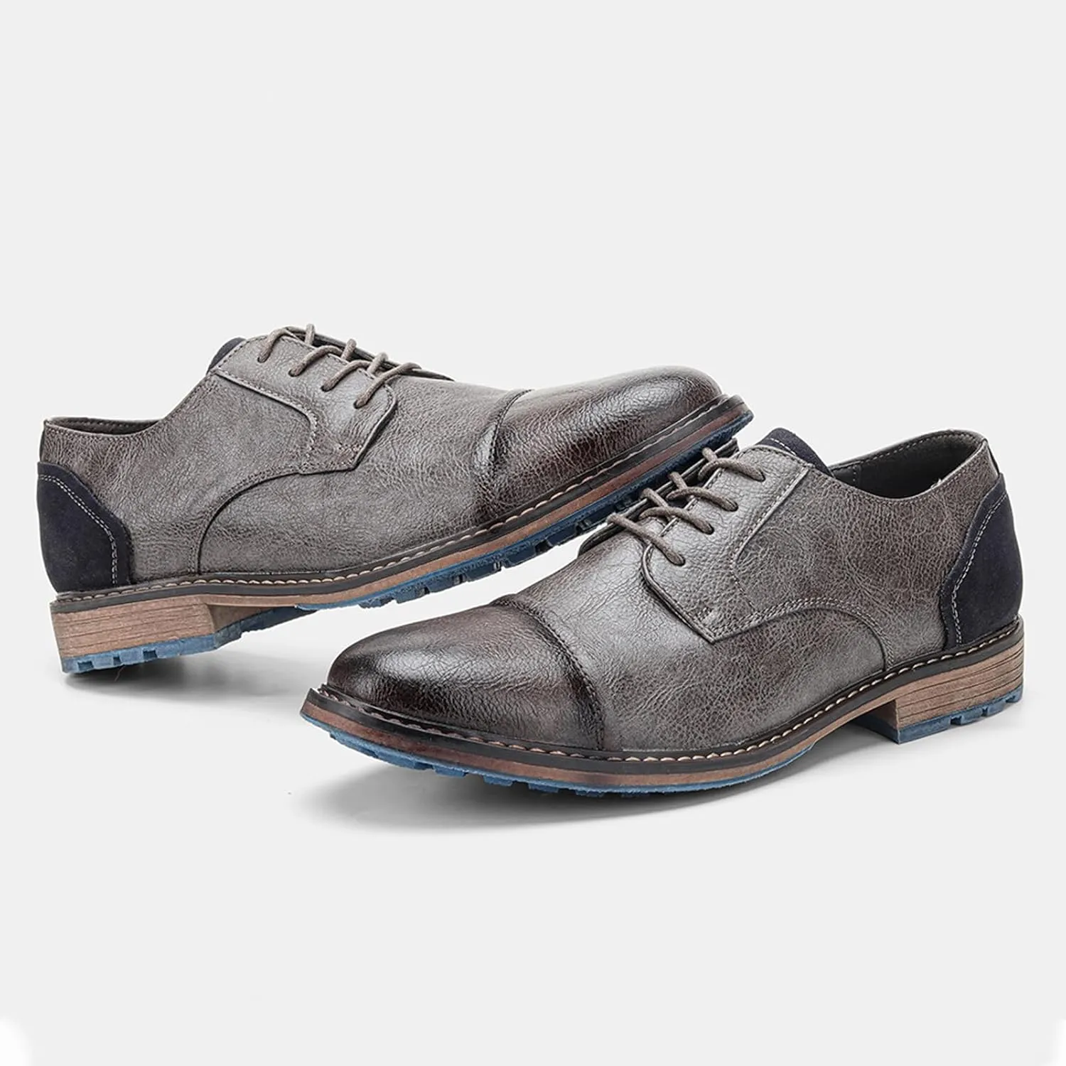 Men's Orthopedic Comfort Dress Shoes Casual Business Leather Oxford Derby Loafers Office Walking Work Flats