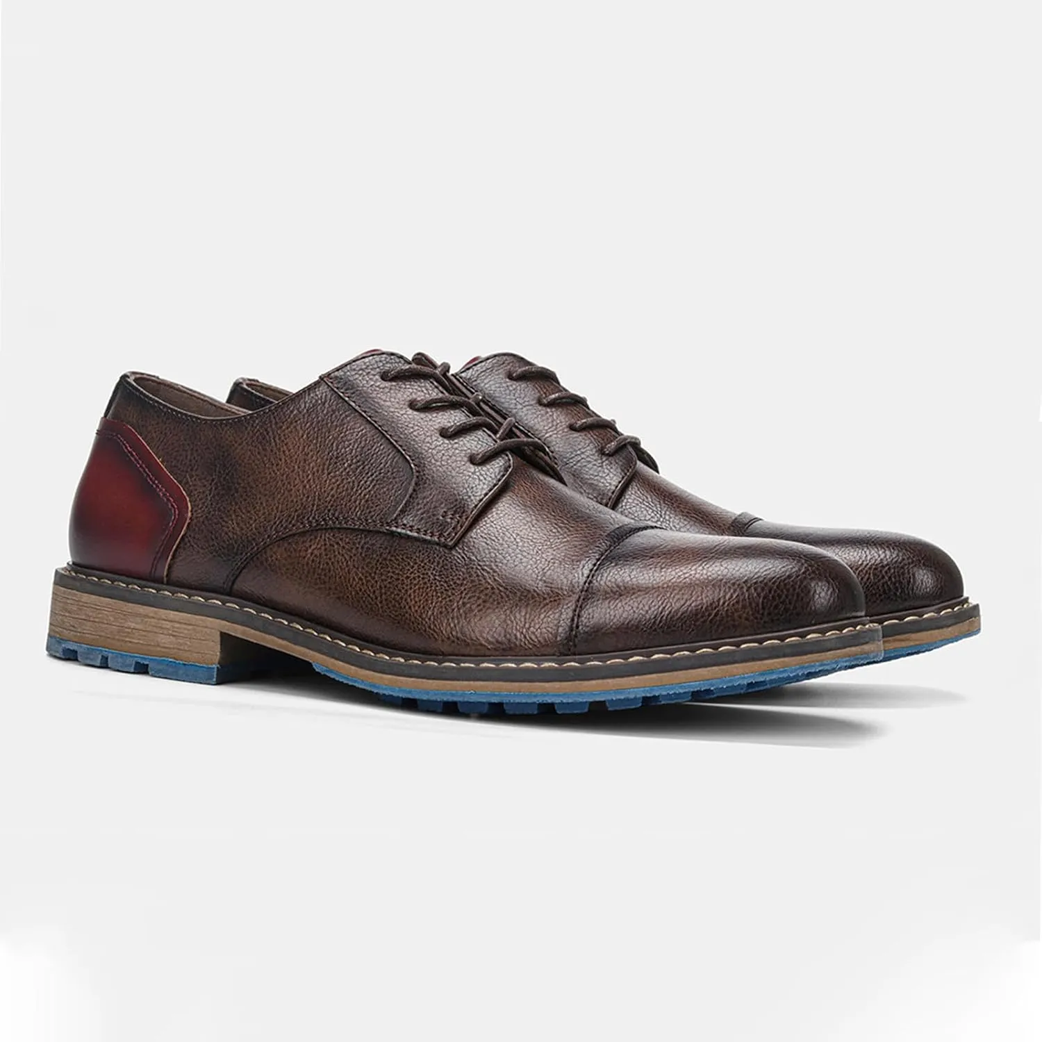 Men's Orthopedic Comfort Dress Shoes Casual Business Leather Oxford Derby Loafers Office Walking Work Flats