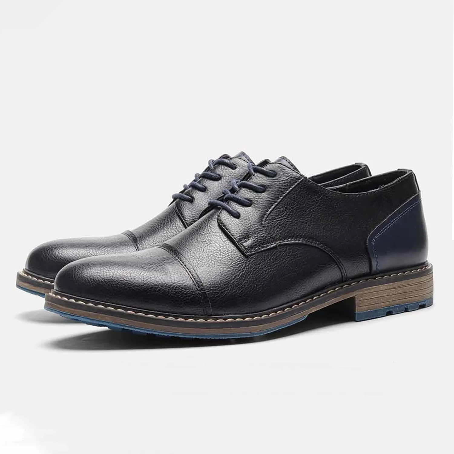 Men's Orthopedic Comfort Dress Shoes Casual Business Leather Oxford Derby Loafers Office Walking Work Flats