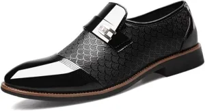 Men's Oxford Classic Dress Shoes Comfort Breathable Patchwork Modern Formal Business Men Shoes